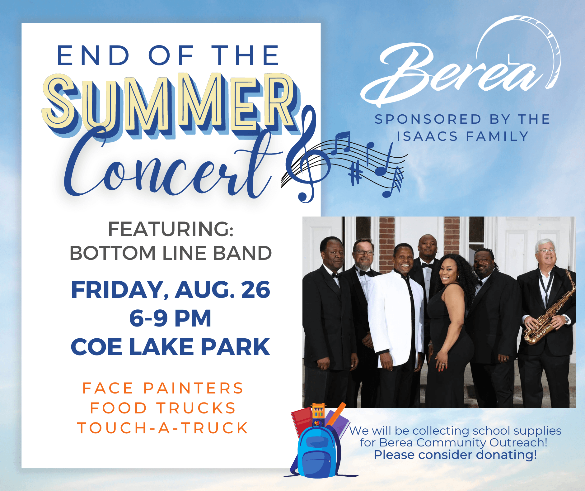 End of Summer Concert Event ad